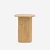 Couchtisch 45x55cm rund Wohnzimmer gerilltes Holz schwarz Quid Katalog