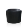 Gerillte freistehende mattschwarze Badewanne 170x80cm Kimolos Dark Sales