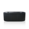 Gerillte freistehende mattschwarze Badewanne 170x80cm Kimolos Dark Angebot