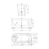 Gerillte freistehende mattschwarze Badewanne 170x80cm Kimolos Dark Katalog