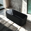 Freistehende mattschwarze rechteckige Badewanne 170x75cm Lemno Dark Aktion