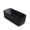 Freistehende mattschwarze rechteckige Badewanne 170x75cm Lemno Dark Angebot