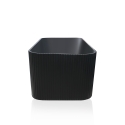 Freistehende mattschwarze rechteckige Badewanne 170x75cm Lemno Dark Sales