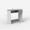 Platzsparender 80-cm-Schreibtisch Büro Arbeitszimmer in Weiß und Holz Madrid Sales