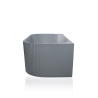 Einbau-Badewanne 170x80cm modern mattgrau geriffelt Delo Moon Angebot