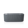 Einbau-Badewanne 170x80cm modern mattgrau geriffelt Delo Moon Sales