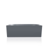 Einbau-Badewanne 170x80cm modern mattgrau geriffelt Delo Moon Rabatte