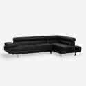 Kunstleder-Halbinsel-Ecksofa mit verstellbaren Kopfstützen Legatus 