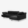 Kunstleder-Halbinsel-Ecksofa mit verstellbaren Kopfstützen Legatus 