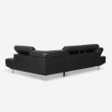 Kunstleder-Halbinsel-Ecksofa mit verstellbaren Kopfstützen Legatus 