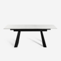 Esstisch 160-200x90cm ausziehbar modern Marmor-Effekt Caracas Katalog
