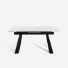 Esstisch 160-200x90cm ausziehbar modern Marmor-Effekt Caracas Rabatte