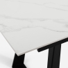 Esstisch 160-200x90cm ausziehbar modern Marmor-Effekt Caracas Modell