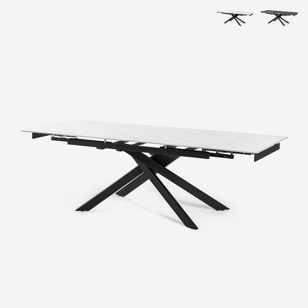 Tisch ausziehbar in Marmoreffekt 160-240x90cm Küche modernes Design Quito Verkauf Tisch ausziehbar in Marmoreffekt 160-240x90cm Küche modernes Design Quito Verkauf