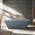 Badewanne 170x75cm freistehend rechteckig mattgrau Arkoi Moon Aktion