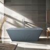 Badewanne 170x75cm freistehend rechteckig mattgrau Arkoi Moon Aktion