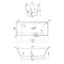 Badewanne 170x75cm freistehend rechteckig mattgrau Arkoi Moon Katalog