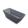 Badewanne 170x75cm freistehend rechteckig mattgrau Arkoi Moon Verkauf