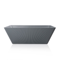 Badewanne 170x75cm freistehend rechteckig mattgrau Arkoi Moon Angebot
