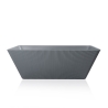 Badewanne 170x75cm freistehend rechteckig mattgrau Arkoi Moon Angebot