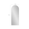 Wandspiegel 170x65cm modern LED-hintergrundbeleuchtet Stjarna Auswahl