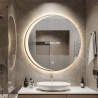 Badezimmerspiegel 70cm rund Anti-Beschlag mit Hintergrundbeleuchtung Skeri XL Sales