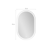 Badezimmerspiegel oval mit LED-Beleuchtung und Anti-Beschlag Refur L Lagerbestand