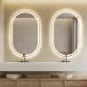 Badezimmerspiegel oval mit LED-Beleuchtung und Anti-Beschlag Refur L Sales