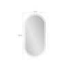 Badezimmerspiegel oval beleuchtet mit Anti-Beschlag Refur XL Lagerbestand
