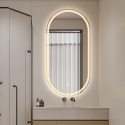 Badezimmerspiegel oval beleuchtet mit Anti-Beschlag Refur XL Rabatte