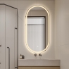 Badezimmerspiegel oval beleuchtet mit Anti-Beschlag Refur XL Rabatte