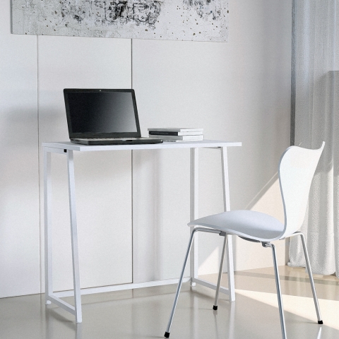 Platzsparender klappbarer Bürotisch 80x45x75 weiß Wolly B Aktion