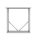 Holzhütte für den Garten aus Metall 182x89x190cm Vipiteno Sales