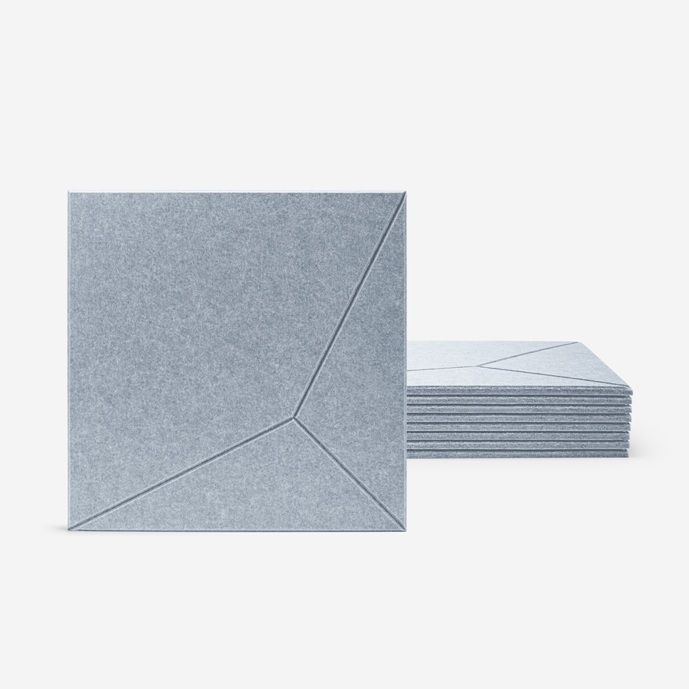 Set aus 8 dekorativen Schallschutzpaneelen grau 60x60cm Klank-G Aktion Set aus 8 dekorativen Schallschutzpaneelen grau 60x60cm Klank-G Aktion