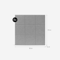 Set aus 8 dekorativen Schallschutzpaneelen fürs Wohnzimmer hellblau 60x60 Didi-A Katalog