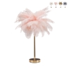 Tischlampe mit Federlampenschirm und 2 Lichtquellen Palm S Lagerbestand