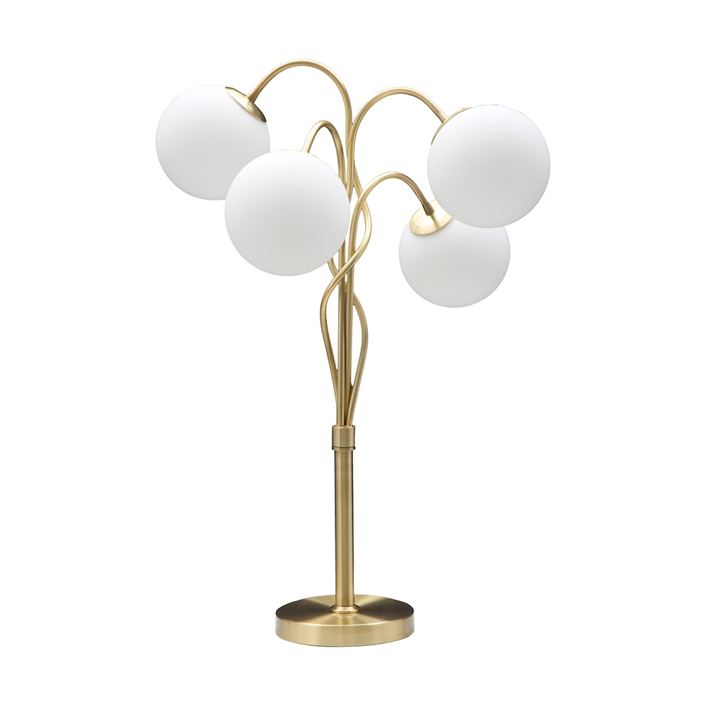 Tischlampe mit Metallfuß und matten Glaskugeln Glamy 4T Aktion Tischlampe mit Metallfuß und matten Glaskugeln Glamy 4T Aktion