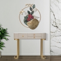 Glamour Eingangskonsole mit 3 Schubladen und goldenen Beinen 100x40cm Verkauf