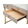 Glamour Eingangskonsole mit 3 Schubladen und goldenen Beinen 100x40cm Rabatte