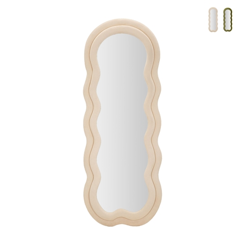 Wand- oder Standspiegel Samt Wellendesign 60x160cm Miki Aktion