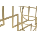 Rechteckiger Konsolentisch im Eingang aus goldfarbenem Metall 120x41cm mit verspiegelter Platte Marie Modell