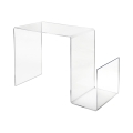 Beistelltisch aus durchsichtigem Plexiglas mit  Zeitschriftenständer Design S-Table Aktion