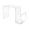 Beistelltisch aus durchsichtigem Plexiglas mit  Zeitschriftenständer Design S-Table Aktion