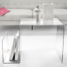 Beistelltisch aus durchsichtigem Plexiglas mit  Zeitschriftenständer Design S-Table Verkauf