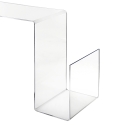 Beistelltisch aus durchsichtigem Plexiglas mit  Zeitschriftenständer Design S-Table Sales