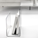 Beistelltisch aus durchsichtigem Plexiglas mit  Zeitschriftenständer Design S-Table Rabatte