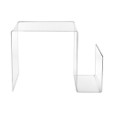 Beistelltisch aus durchsichtigem Plexiglas mit  Zeitschriftenständer Design S-Table Angebot