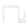 Beistelltisch aus durchsichtigem Plexiglas mit  Zeitschriftenständer Design S-Table Angebot