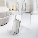 Wohnzimmertisch aus durchsichtigem Plexiglas 33x50x50cm G Table Verkauf