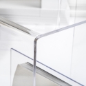 Wohnzimmertisch aus durchsichtigem Plexiglas 33x50x50cm G Table Angebot